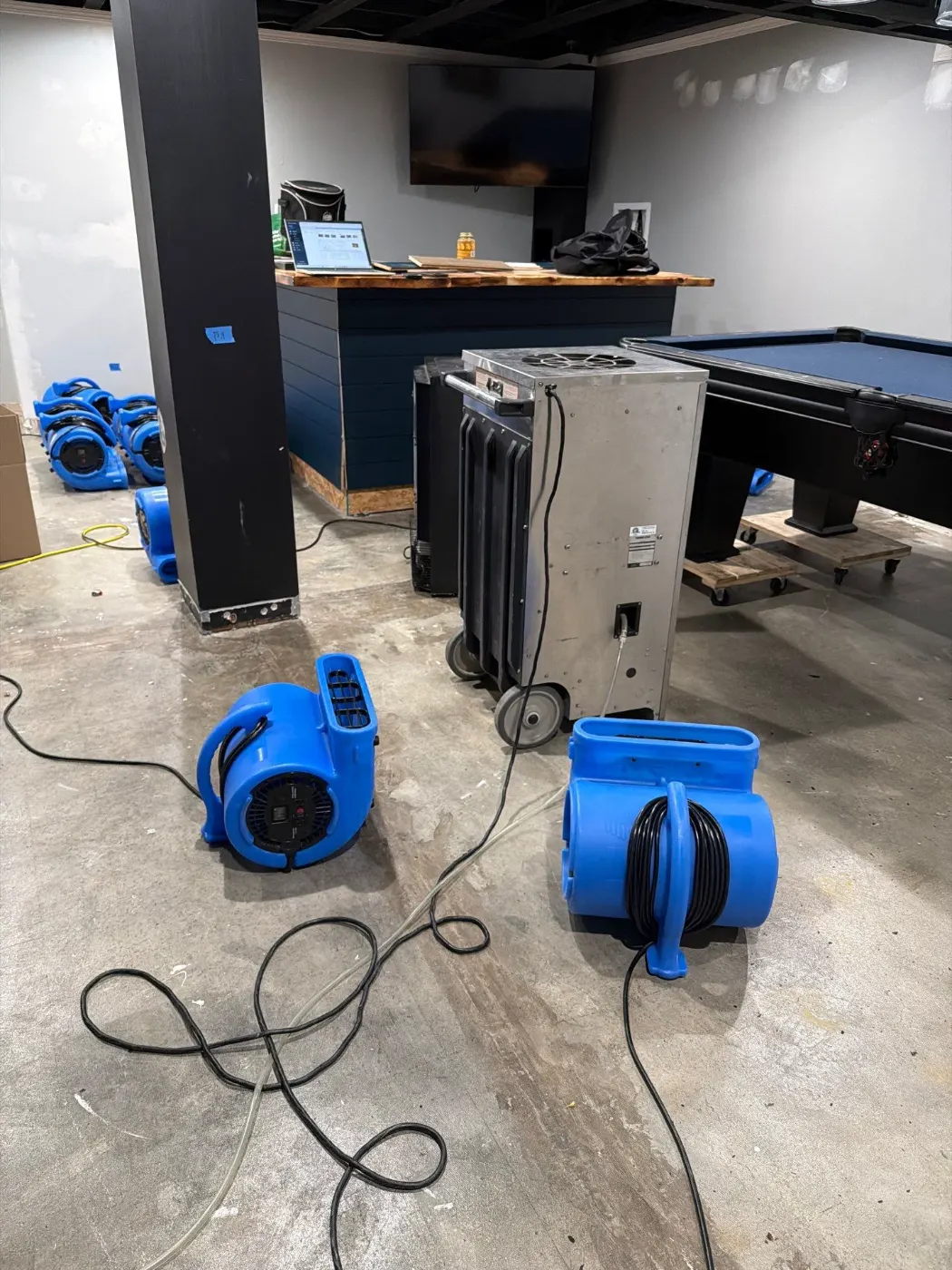 Commercial water mitigation in Old Town Plainfield, Indiana