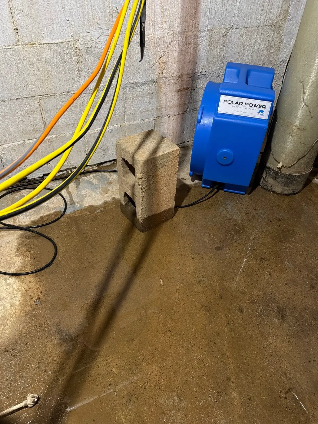 Basement water extraction in Old Town Plainfield Indiana home